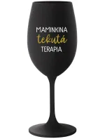 MAMINKINA TEKUTÁ TERAPIA - čierny pohár na víno 350 ml MAMINKINA TEKUTÁ TERAPIA - čierny pohár na víno 350 ml