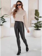 VALENTIS dámské voskované kalhoty černé FashionStreet UY1558