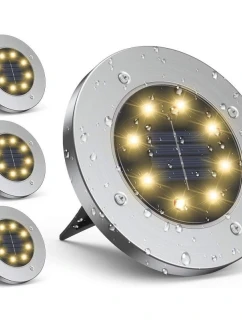 SOLÁRNÍ LAMPA 8 LED SMD PRO PROLOMENÍ KPL.4PCS