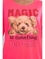 Halenka s potiskem Magic pink neon Halenka s potiskem Magic pink neon