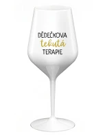 DĚDEČKOVA TEKUTÁ TERAPIE - bílá nerozbitná sklenice na víno 470 ml DĚDEČKOVA TEKUTÁ TERAPIE - bílá nerozbitná sklenice na víno 470 ml