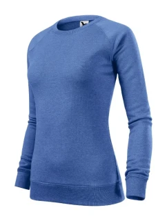Merger mikina dámská modrý melír