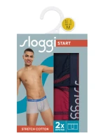 Pánské boxerky Start Hipster C2P box - BLUE - DARK COMBINATION - tm.modrá-vínová M008 - SLOGGI Pánské boxerky Start Hipster C2P box - BLUE - DARK COMBINATION - tm.modrá-vínová M008 - SLOGGI