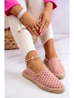 Dámské espadrilky s puntíky Big Star JJ274869 Růžové