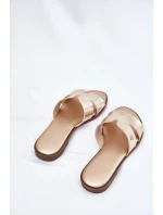 Dámské Plátěné Sandály Z Eko Kůže Zlaté Firvania