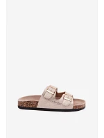 Dámské pantofle s kovovými ozdobami Zlaté Dobby