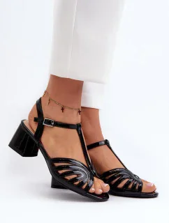 Sandály na podpatku model 197091 Step in style