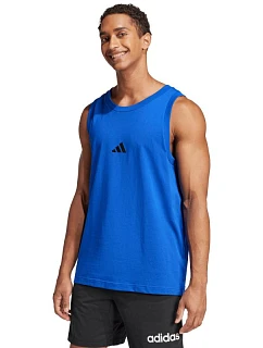 Pánské tričko adidas Essentials Small Logo Tank modré JE8978 pánské