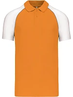 Kariban K 226 Baseballové piqué polo 20.K226 orange/light grey/white Kariban K 226 Baseballové piqué polo 20.K226 orange/light grey/white