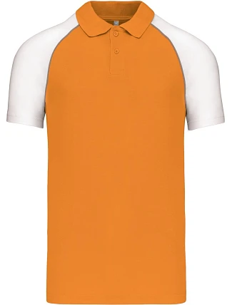 Kariban K 226 Baseballové piqué polo 20.K226 orange/light grey/white Kariban K 226 Baseballové piqué polo 20.K226 orange/light grey/white