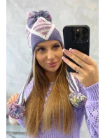 Dámská klapka na uši Eunika K322 fialová Dámská klapka na uši Eunika K322 fialová