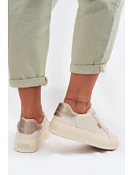 Sneakers na platformě Big Star TT274806 Béžové
