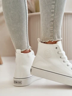 Dámské Zateplené Tenisky Z Eko Kůže Big Star Bílé