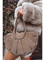 Kabelka z přírodního semiše béžová Tialine