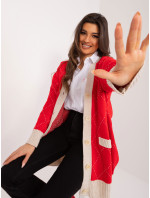 Červený oversized cardigan
