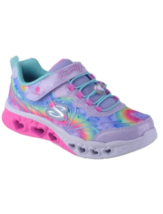 Skechers Flutter Heart Lights - Groovy Swirl 303253L-LVAQ Pink 30