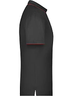 Daiber JN 728 Pánské piqué polo s kontrastní légou 02.0728 black/red