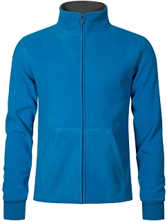 Promodoro 7971 Pánská dvojitá fleecová bunda 40.7971 turquoise/light grey