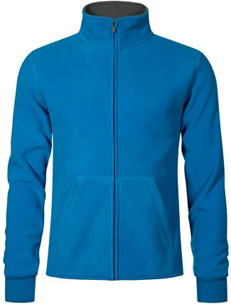 Promodoro 7971 Pánská dvojitá fleecová bunda 40.7971 turquoise/light grey