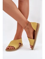Kožené Dámské Sandály Artiker 46C1015 Žluté