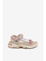 Dámské kožené sandály D. Franklin DFSH406006 Růžové