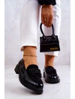 Elegantní lakované mokasíny Mokasíny černé Belize