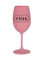 PÁTEK - růžová sklenice na víno 350 ml PÁTEK - růžová sklenice na víno 350 ml