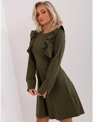 Dámské šaty EM SK HW 20 395.34P khaki - Lily Rose Dámské šaty EM SK HW 20 395.34P khaki - Lily Rose