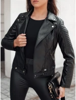 Dámská kožená krátká bunda ramonseka černá FashionStreet TY4634