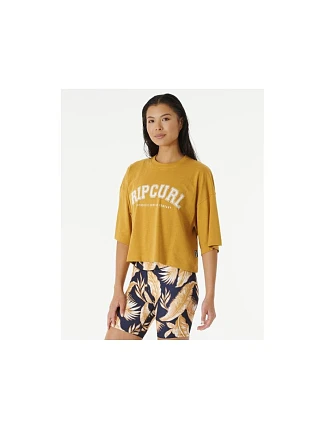 RIP CURL Seacell Crop Heritage Tee žlutá