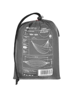 CESTOVNÍ HOUPACÍ SÍŤ PRO 2 OSOBY 270X140CM ČERNÁ A ČERVENÁ