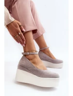 Dámské espadrilky na klíně šedé Malla