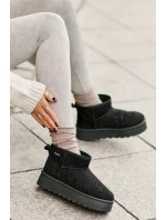 Sněhule se zdobením na platformě Big Star OO274A105 černé