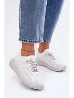Materiálová Dámská Sportovní Obuv Bílá Helinae