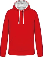 Kariban K 446 Kontrastní mikina s kapucí 20.K446 red/white Kariban K 446 Kontrastní mikina s kapucí 20.K446 red/white
