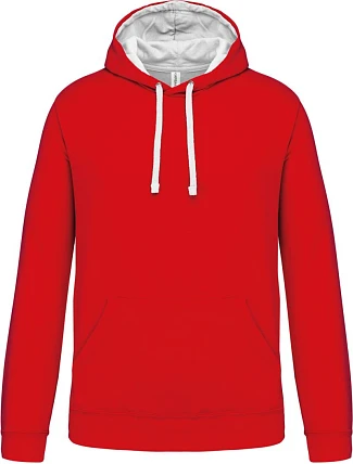 Kariban K 446 Kontrastní mikina s kapucí 20.K446 red/white Kariban K 446 Kontrastní mikina s kapucí 20.K446 red/white