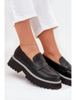 Dámské Mokasíny Na Platformě A Plochém Podpatku Big Star NN274049 Černé