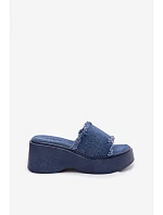 Dámské platformové sandály s džínovým vzorem Virelia