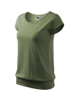 City tričko dámské khaki City tričko dámské khaki