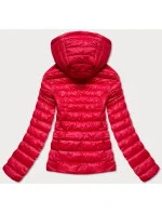 Červená oboustranná dámská prošívaná bunda (B9775-4)