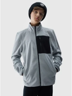 Chlapecký běžný fleece se stojáčkem - šedý 4F Junior