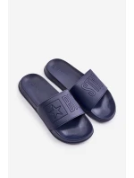 Lehké Pánské Pantofle S Logem Big Star OO174031 Tmavě Modré