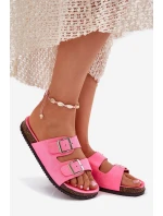 Dámské Pantofle S Přezkami Neonově Růžové Oliena