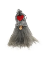 DLOUHOVOUSÝ PŘÍVĚŠEK ŠEDÝ SANTA CLAUS