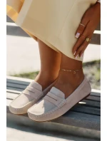 Semišové Dámské Mokasíny Big Star RR274947 Béžové