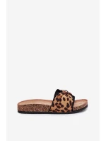 Dámské sandály na korkové platformě panterka Mevuna