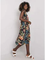 Šaty DHJ SK 13198.27 černá a zelená