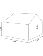 ZAHRADNÍ GARÁŽ PIVILON 3,50x3,50x2,60M SASKA GARDEN GREY