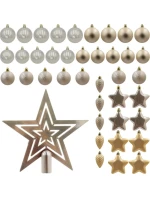 DEKORATIVNÍ PLASTOVÁ CETKA BEZPEČNÁ 40KS KRÉMOVÁ SLÍDA