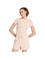 Dámské tričko adidas Essentials 3-Stripes Slim Baby v pastelově růžové barvě KD2343 Dámské tričko adidas Essentials 3-Stripes Slim Baby v pastelově růžové barvě KD2343